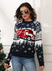 Christmas Pullover Long Sleeve Loose Jacquard Sweater