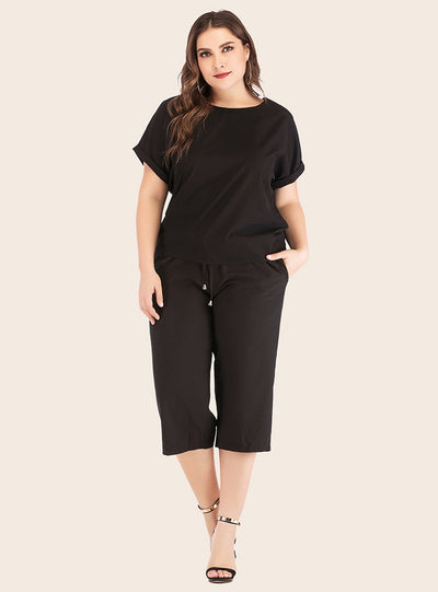 Pant Top Two-piece Loose Plus Size Suit