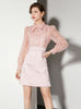 Pink Gauze Long Sleeve Dress