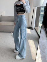 Retro High Waist Loose Wide Leg Jeans