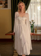 Sexy Casual Suspender Nightdress Robe