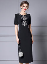 Burgundy Beading Crystal Mother Of The Bride Dress