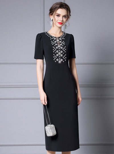 Burgundy Beading Crystal Mother Of The Bride Dress