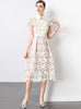 Three-dimensional Flower Lace Sleeveless Dress