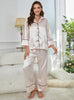Silk-like Ladies Long-sleeved Pajamas Suit