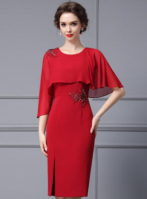 Scoop Neck Beading Mother Of the Brides Dress