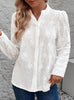 Women Hollow Lace Jacquard Shirt