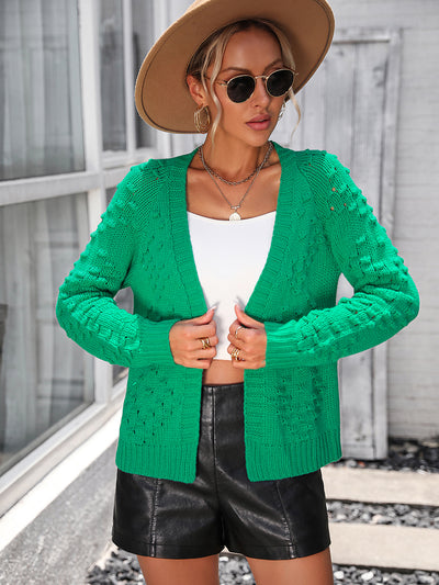 Three-dimensional Cardigan Sweater Coat