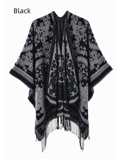 Autumn and Winter Scarves Ladies Retro National Wind Shawl