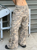 Camouflage Low Waist Pocket Jeans