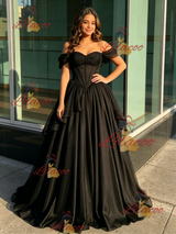 Black Tulle Off the Shoulder Quinceanera Dress