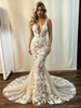 Sexy Mermaid Tulle Appliques Wedding Dress