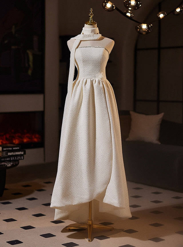 Sexy Ivory Strapless Beading Wedding Dress
