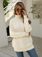 Turtleneck Twist Loose Slim Sweater
