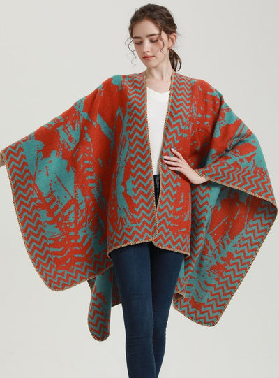 Fashion Thickened Increase Warm Split Cloak
