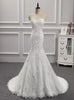 Sexy White Mermaid Lace Sweetheart Wedding Dress