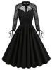 Hollow Backless Lace Retro Halloween Dress