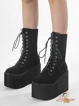 Thick-soled Round Toe Velvet Winter Boots