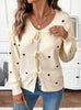 Love Pattern V-neck Cardigan Sweater Coat