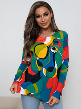 Large Print Loose Turtleneck Sweater