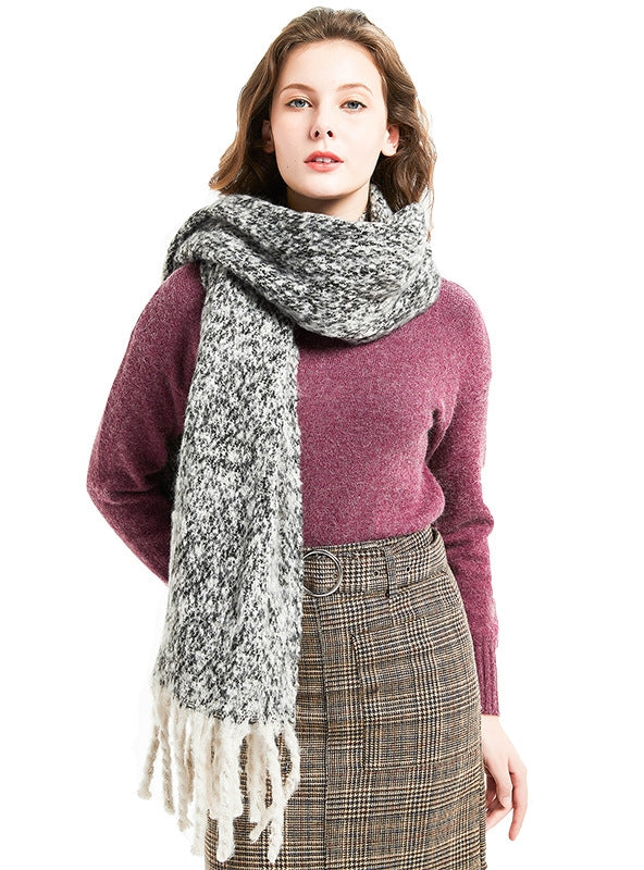 Thick Tassel Color Matching Thick Scarf