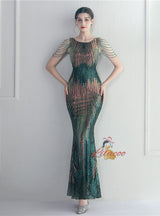 Sequins Beading Mermaid Prom Dress