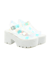 Women Colorful White Platform Sandals