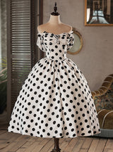 White Satin Wave Point Pleats Wedding Dress