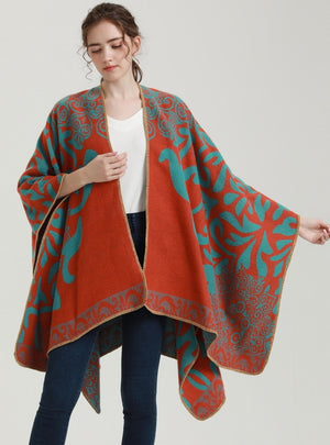 Retro Scarf Warm Windproof Thick Cloak