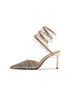 Gold and Silver Crystal Lmp High-heeled Stiletto Sandals