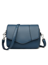 Soft Leather Flip Small Round Shoulder Bag