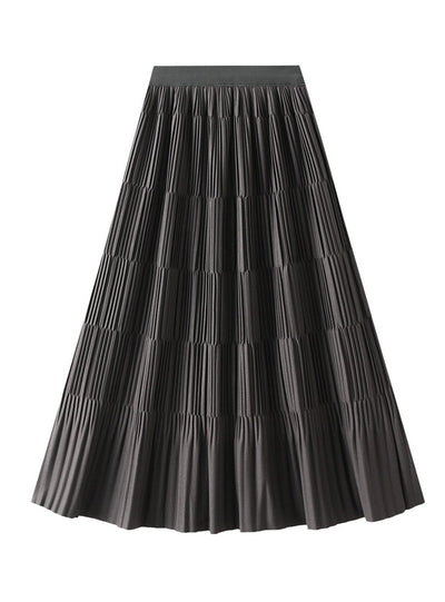 High Waist Pleated Skirt
