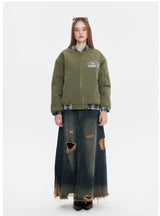 Baseball Collar Cotton-padded Jacket