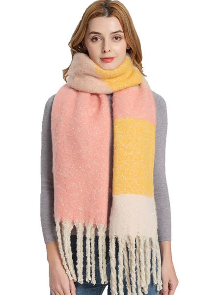 Thick Tassel Color Matching Thick Scarf