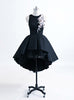 Black Lace Scoop Neck Appliques Homecoming Dress