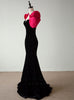Black Mermaid See Through Neck Prom Dress