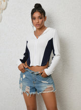 Knitted Slim Long Sleeve Collar Short Coat