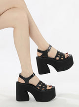 Foam-soled Thick-soled High-heeled Sandals