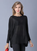 Long-sleeved Solid Color Pullover Sweater