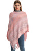 V-neck Pullover Cloak Fringed Knit Shawl