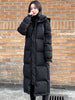 Over-the-knee loose plus-size padded cotton-padded jacket