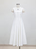 White Slim Sleeveless Dress