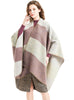 Striped Split Imitation Cashmere Cloak Shawl