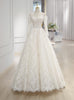 Simple White Lace Long Sleeve Off the Shoulder Wedding Dress