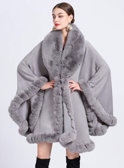 Woman Cape Size Knitted Cardigan Loose Coat
