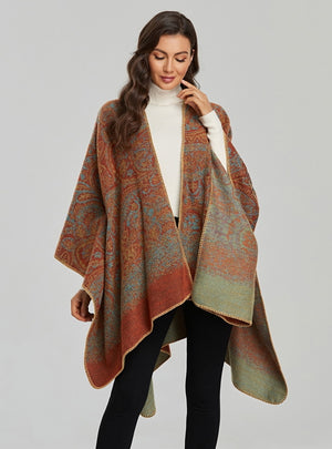 Retro National Wind Split Warm Cloak