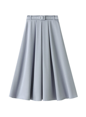 Retro High Waist Slim Skirt With Belt