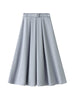 Retro High Waist Slim Skirt With Belt