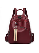 Soft Leather Leisure Travel Backpack