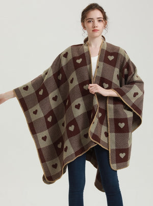 Ethnic Cape Coat Warm Cashmere Shawl Scarf